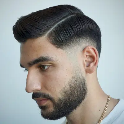 Taper fade comb over