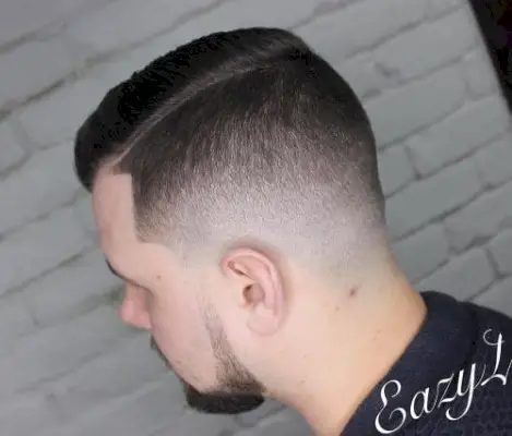 Sharp Taper Fade with Hard Part