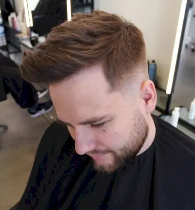 Textured Top with Faded Taper