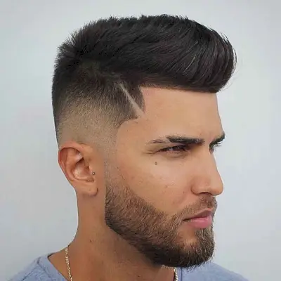 Spiky comb over style