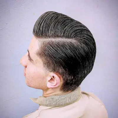Comb over pompadour