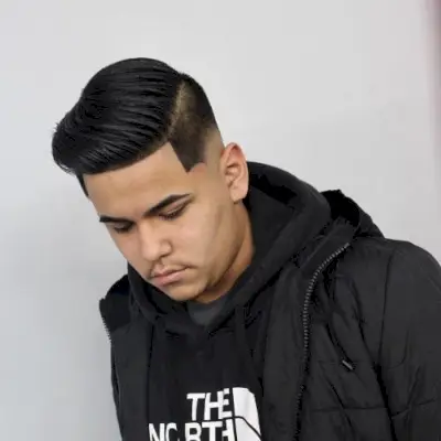 Comb Over with Low Fade