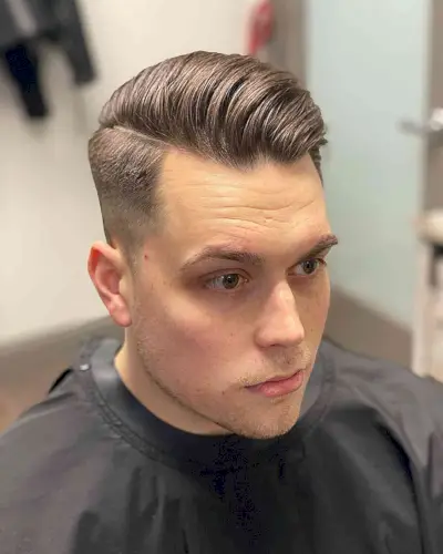 Comb Over with Hard Part