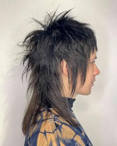Long Spiky Mullet Hairstyle for Young Dudes