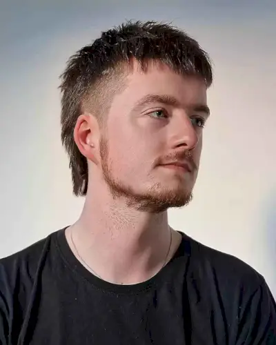 Edgy Mullet with Textured Fringe for Men