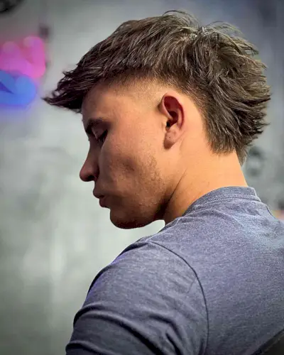 Spiked Mullet Fade Haircut on Guys