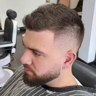 Short drop fade haircut