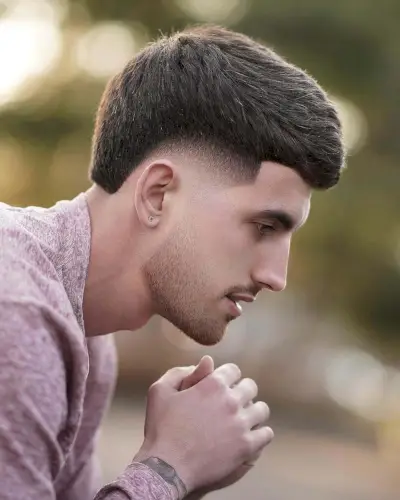 the sleek short burst fade