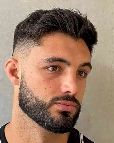 the casual low fade on short hair