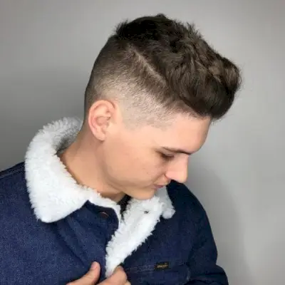 Short high fade haircut