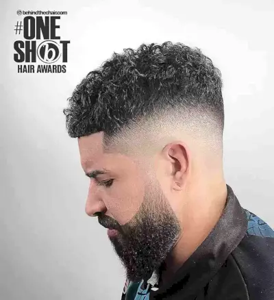 Short Clean High Skin Fade with Line-Up and Texture for Guys