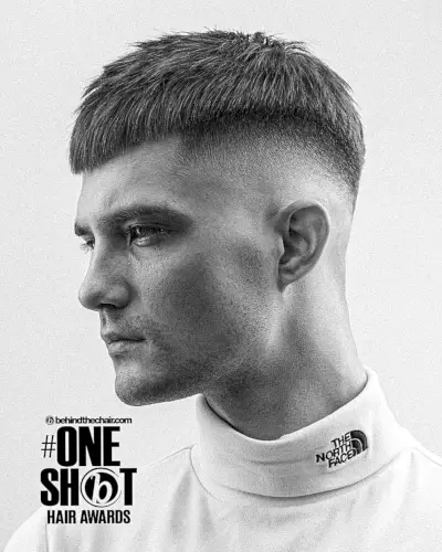 The French Crop with Skin Fade for Men with Short Hair