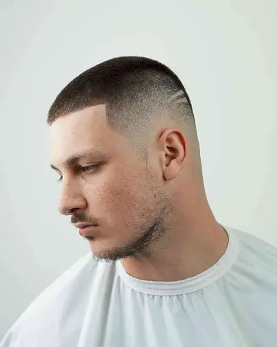 Buzz Cut with Designs for Men with very short hair
