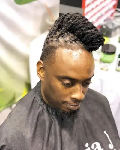 Braided Mohawk for Black Men