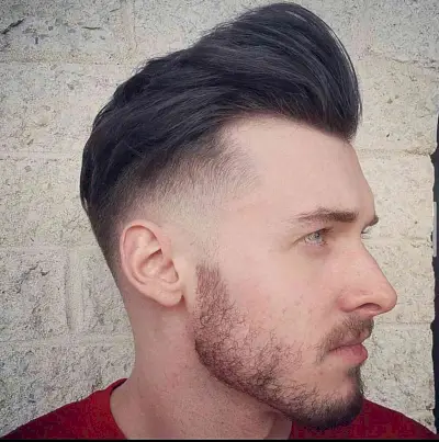 Temp Fade on Straight Hairstyle