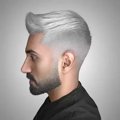 Neutral Icy Silver Hair Color