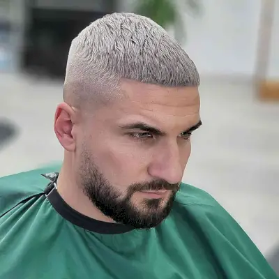 Steel Grey Hair Color for Man