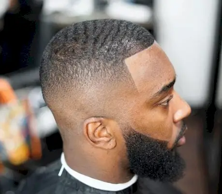 Dark Caesar Haircut for Black Guys