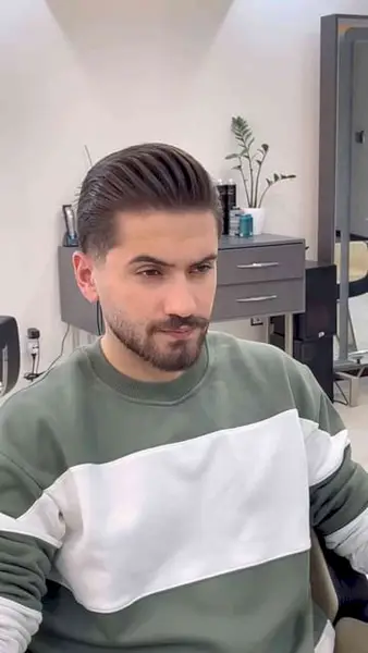 Brushed Slicked Back Short Haircut for Men