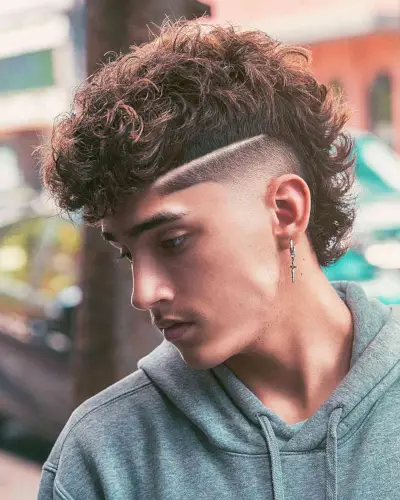 Amazing Mullet with Textured Fringe for Men with Thick Hair