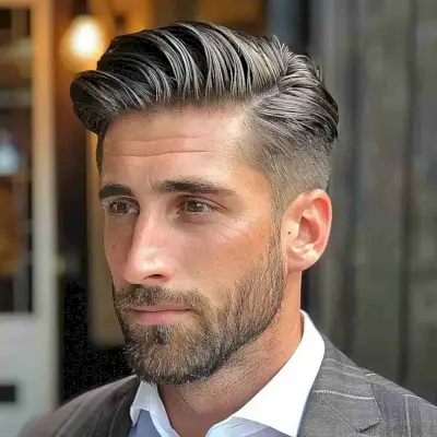 Classic Side Part for Thicker-Haired Men