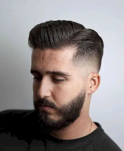Deep Side Part Combover for Men with Thick Hair