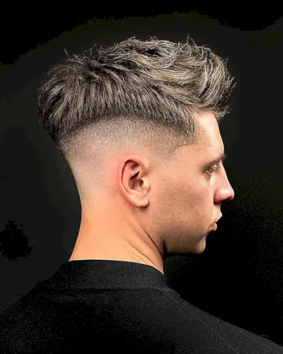 Bald Fade and Thicker Long Top for Guys