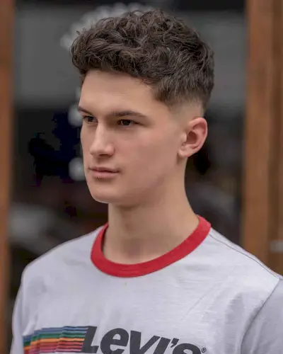 Awesome Messy Quiff for Curly Hair