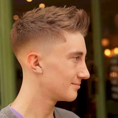 Mid Faded with a Brushed Up Quiff for Men