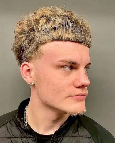 Messy Edgar Style with Straight Bangs for Men