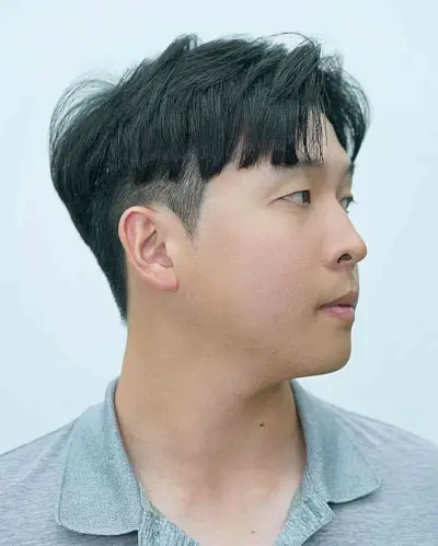 Two Block Undercut with Shorter Layers on Gents