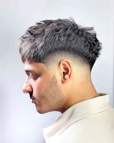 Two-Block Cut with a Drop Fade for Men