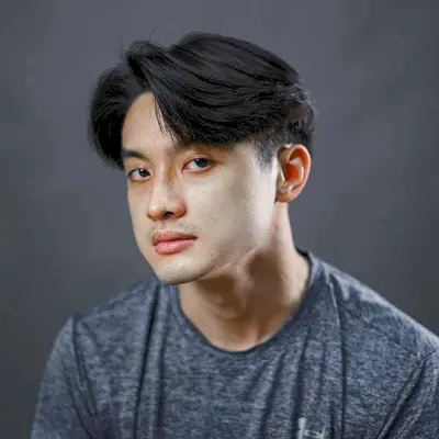 Two Block Cut with Thick Bangs for Men