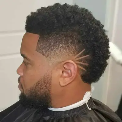 Guys tapered mohawk and side designs