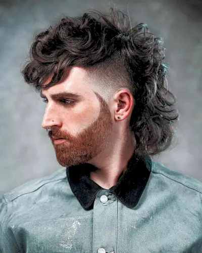Creative Beard for Men with Medium-Length Hair