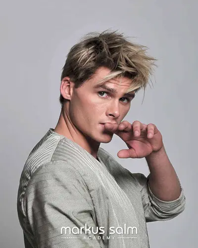 Flexible Messy Medium-Length Hair for Men