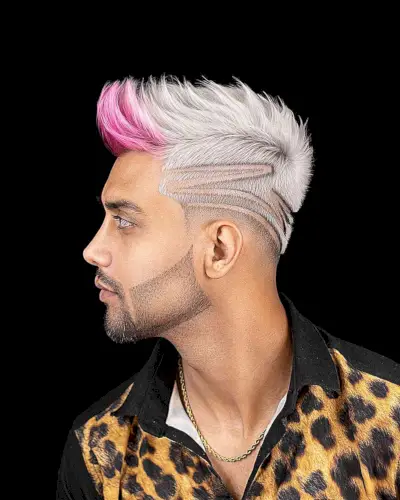 Medium Freestyle Haircut Design for Men with Thick Hair