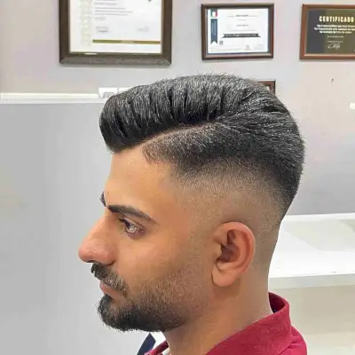 Side-Parted Fade Hairstyle for Guys