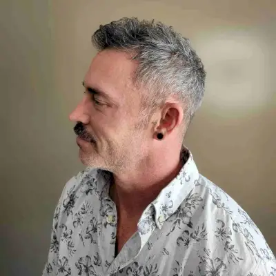 Low-Maintenance Textured Style on Mature Men with Thin Hair