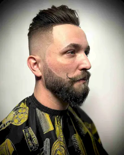 Rugged Quiff Skin Fade for Thin Hair