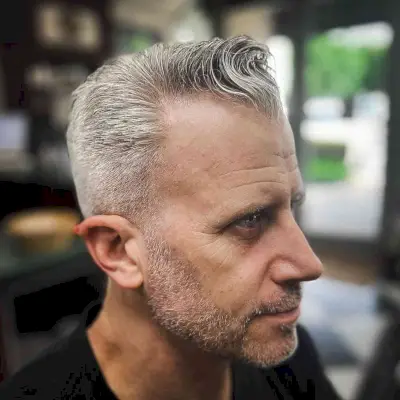 The Classic Silver Pompadour for Men with Thin Hair