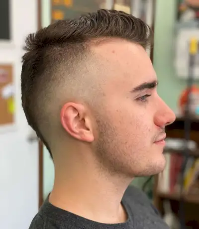Undercut faux hawk on thin hair