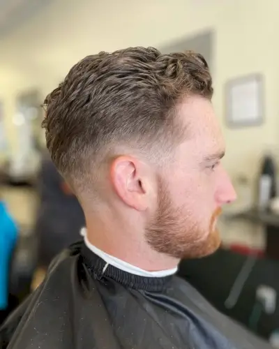 Long slicked back curls for fine hair