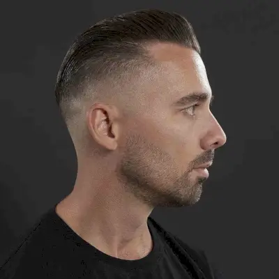 Thin pompadour fade