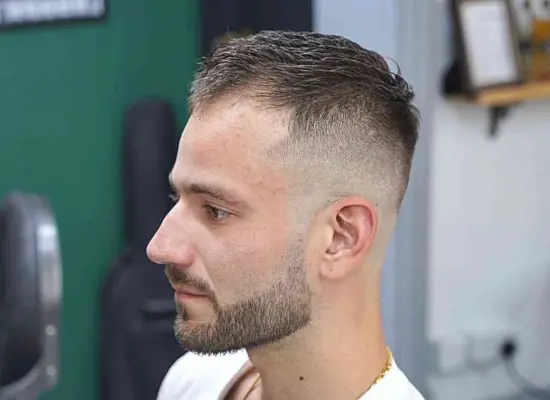Simple Crew Cut Fade for Guys with Thin Hair