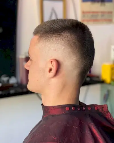 Low-Maintenance Mohawk Bald Fade