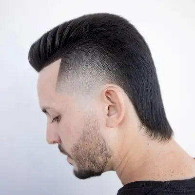 Mohawk Fade on Straight Hair