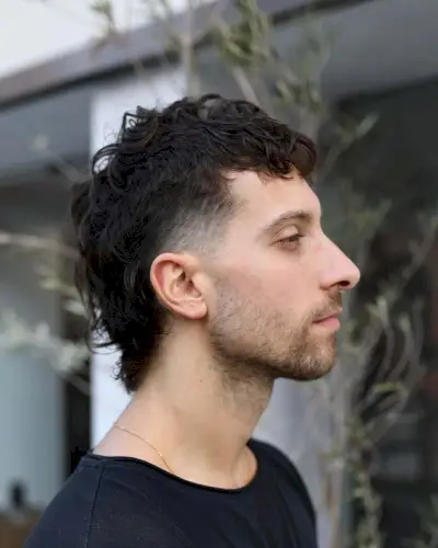 wavy faded mohawk for men