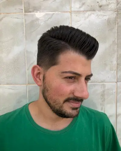 Modern Short Hair with Short Sides and Side Part