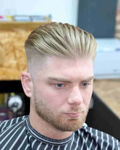 Slick Back Taper Haircut for Men